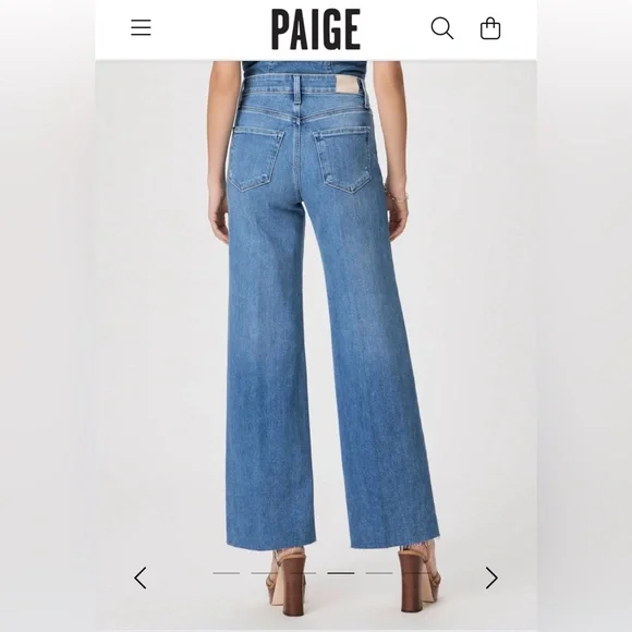 NWT Size 32 - Pagie Anessa Cotton Wide Leg Jean FLAMENCO DISTRESSED - Picture 5 of 15